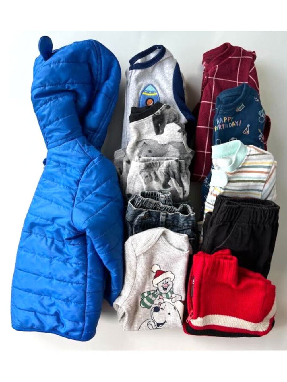 Boys Clothing Bundle-Size 18 Months, Lot of 11 Pieces, Coat, Christmas Shirt